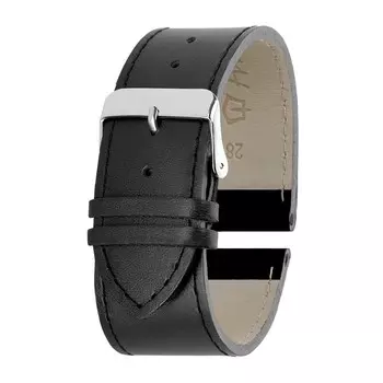 Ремешок для часов, мужской, 28 мм, запряжник 80 мм, горт 120 мм, натуральная кожа, черный