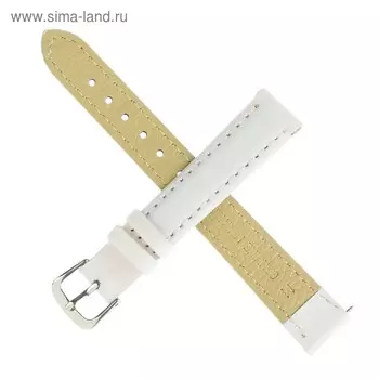 Ремешок для часов "Соломон", 14 мм, натуральная кожа, l-18 см, белый