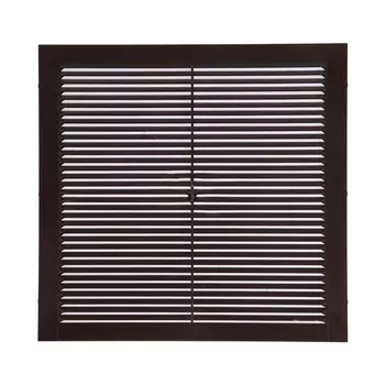 Решетка вентиляционная "КосмоВент" Л300КР, 300 х 300 мм, с сеткой, неразъемная, коричневая