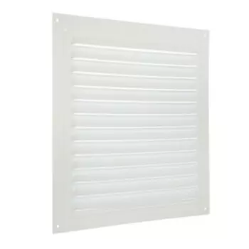 Решетка вентиляционная "КосмоВент" Люкс РМ2525, 250 х 250 мм, с сеткой, металлическая, белая