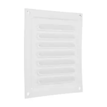 Решетка вентиляционная "КосмоВент" РМ1212, 125 х 125 мм, с сеткой, металлическая, белая