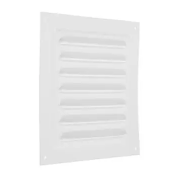 Решетка вентиляционная "КосмоВент" РМ1717, 175 х 175 мм, с сеткой, металлическая, белая