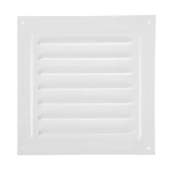 Решетка вентиляционная "КосмоВент" РМ1717, 175 х 175 мм, с сеткой, металлическая, белая