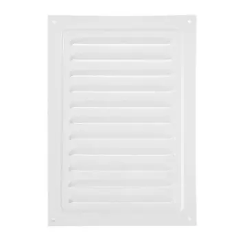 Решетка вентиляционная "КосмоВент" РМ1724, 170 х 240 мм, с сеткой, металлическая, белая