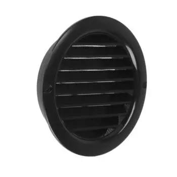 Решетка вентиляционная VENTS, МВ 100 бВС, d=100 мм, круглая, с сеткой, неразъемная