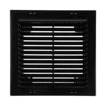 Решетка вентиляционная "ВИЕНТО" 1515ВР, 150х150 мм, с сеткой, разъемная, черная