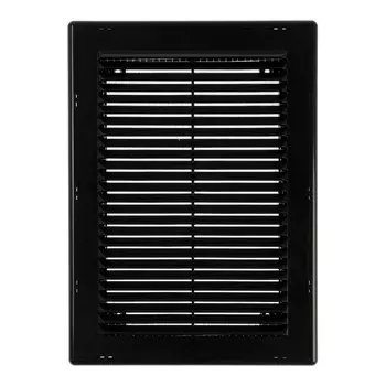 Решетка вентиляционная "ВИЕНТО" 1825ВР, 180х250 мм, с сеткой, разъемная, черная