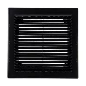 Решетка вентиляционная "ВИЕНТО" 2121ВР, 210х210 мм, с сеткой, разъемная, черная