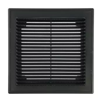 Решетка вентиляционная "ВИЕНТО" 2121ВР, 210х210 мм, с сеткой, разъемная, графит