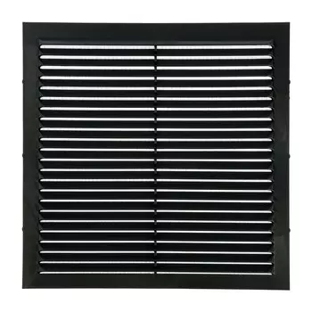 Решетка вентиляционная "ВИЕНТО" 2323В, 230х230 мм, с сеткой, неразъемная, графит