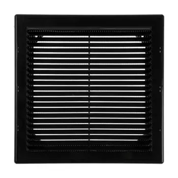 Решетка вентиляционная "ВИЕНТО" 2525ВР, 250х250 мм, с сеткой, разъемная, черная