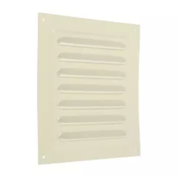 Решетка вентиляционная ZEIN Люкс РМ1717СК, 175 х 175 мм, с сеткой, металл, cлоновая кость