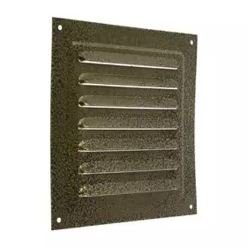 Решетка вентиляционная ZEIN Люкс РМ1717З, 175 х 175 мм, с сеткой, металлическая, золотая