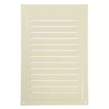 Решетка вентиляционная ZEIN Люкс РМ2030СК, 200 х 300 мм, с сеткой, металл, cлоновая кость