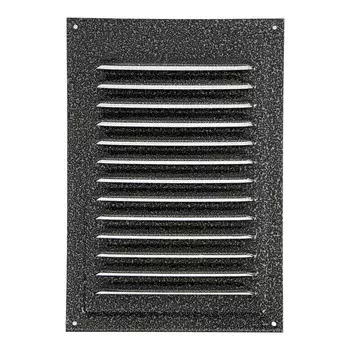 Решетка вентиляционная ZEIN Люкс РМ2030СР, 200 х 300 мм, с сеткой, металлическая, серебро