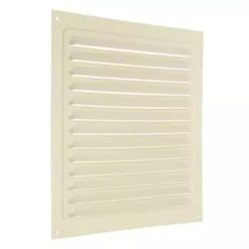 Решетка вентиляционная ZEIN Люкс РМ2525СК, 250 х 250 мм, с сеткой, металл, cлоновая кость