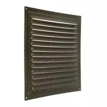 Решетка вентиляционная ZEIN Люкс РМ3030З, 300 х 300 мм, с сеткой, металлическая, золотая