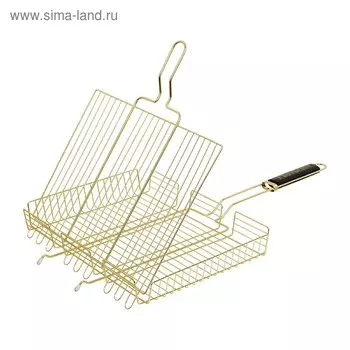 Решётка-гриль Boyscout универсальная, большая, 65(+5)x42x32x5.5 cм, цвет золото