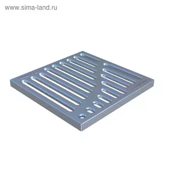 Решётка водоприёмная, DN200, класс нагрузки А, оцинкованная сталь, щелевая