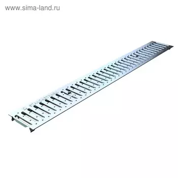 Решётка водоприёмная, DN100, класс нагрузки А, нержавеющая сталь, щелевая