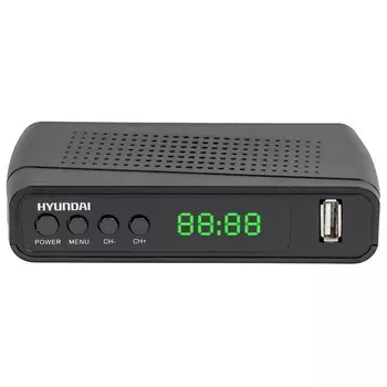 Ресивер DVB-T2 Hyundai H-DVB520 + WiFi-адаптер черный