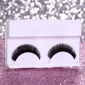 Ресницы накладные «Двойной объём», 11 мм, без клея, чёрные