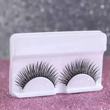 Ресницы накладные «Кошачий глаз», 11 мм, без клея, чёрные