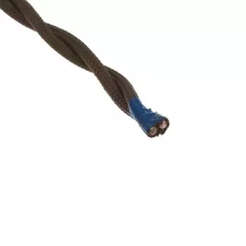 Ретро провод ПуГВсн Luazon Lighting "Винтаж", 10 м, 2х1.5 мм2, коричневый