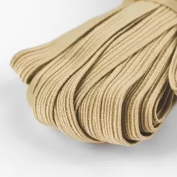 Резинка бельевая, 8 мм, 10 ± 1 м, цвет бежевый, цена за 1 штуку