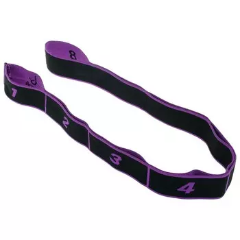 Эспандер-лента Sangh, эластичная, с захватами, 90х4 см, цвет фиолетовый