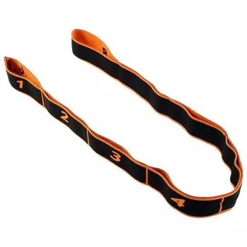 Эспандер-лента Sangh, эластичная, с захватами, 90х4 см, цвет оранжевый