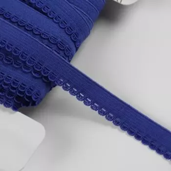 Резинка ажурная бельевая, 10 мм, 10±1 м, синяя