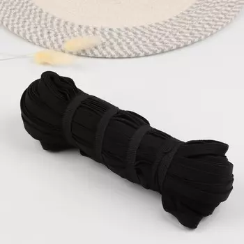 Резинка бельевая, 10 мм, 25 м, цвет чёрный