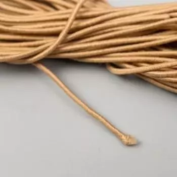 Резинка декоративная для скрапбукинга "Fabrika Decoru" круглая 1 мм, 5м, речной песок