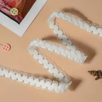 Резинка для бретелей, ажурная, 15 мм, 10±0.5 м, белая