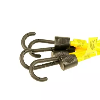 Резинка для крепления багажа "Паук" HEYNER, 40 см, пластиковые крючки, набор 2 шт, жёлтый