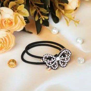 Резинка для волос "Афина" бабочка кружевная