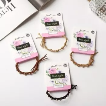 Резинка для волос "Аиша" колечки, цвет микс