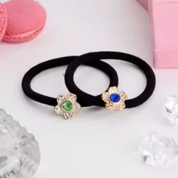 Резинка для волос "Анжелика" (набор 2 шт) каменья