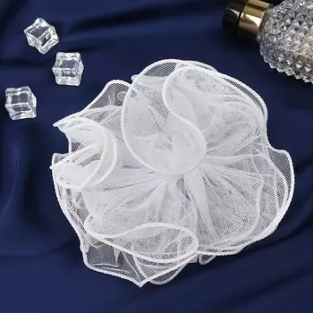 Бант для волос на резинке «Школьница», 13 см, белый