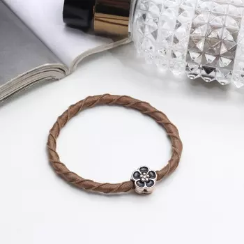 Резинка для волос "Бетти" 5 см, коричневый