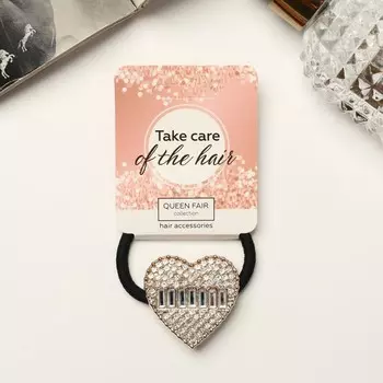 Резинка для волос «Бланш», сердце, 4.5 см