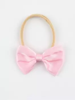 Резинка для волос детская розовый бант