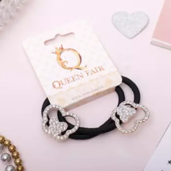 Резинка для волос "Двойняшка" (набор 2 шт) бабочка, 2,5 см