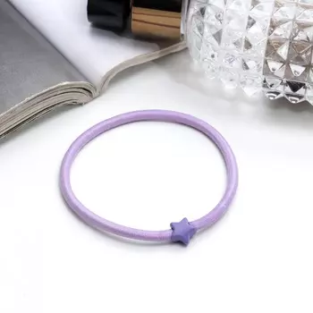 Резинка для волос «Джулия», звезда, 5 см, сиреневый