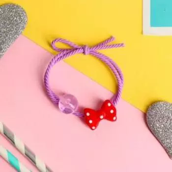 Резинка для волос "Эмилия" бантик шарик, микс