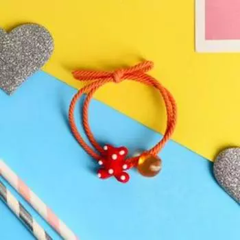 Резинка для волос "Эмилия" мишка шарик, микс