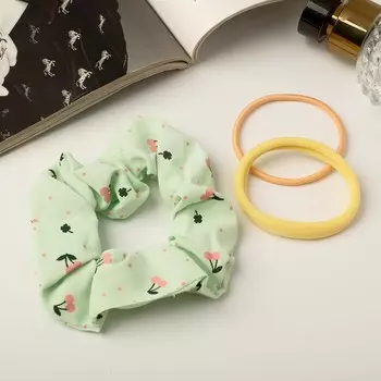 Резинка для волос "Эмилия" (набор 3 шт) вишенки, микс