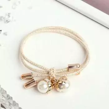 Резинка для волос "Эвелина" бусины, 5 см