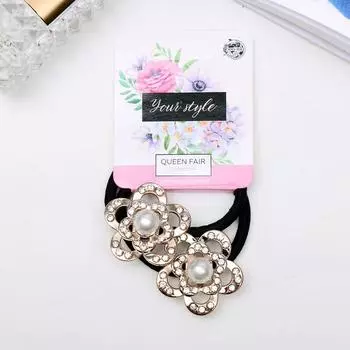 Резинка для волос "Кайла" (набор 2 шт) цветок